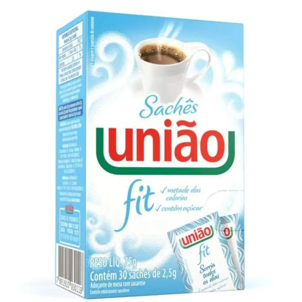 Adoçante Em Pó União Fit Caixa 75g 30 Unidades