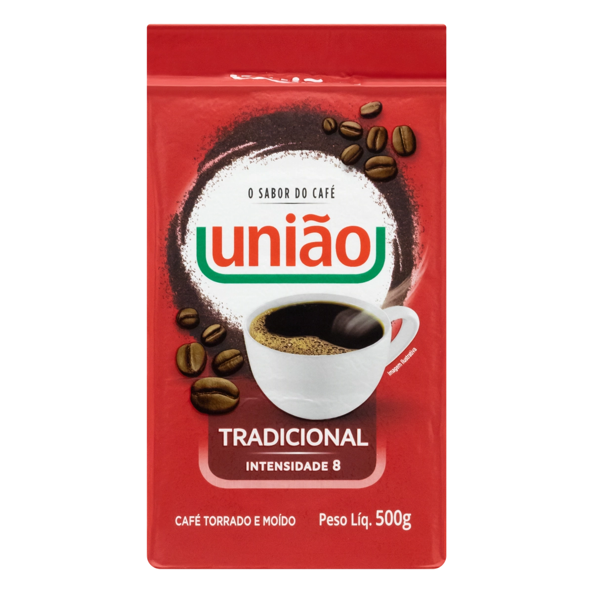 Café Torrado e Moído a Vácuo Tradicional União Pacote 500g