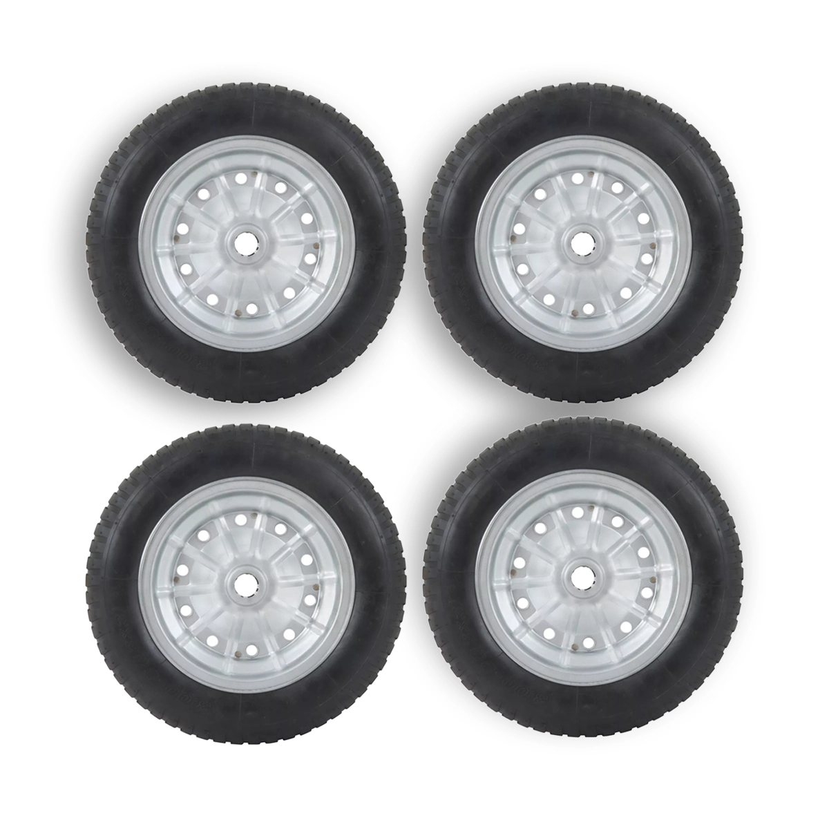 Kit 4 Pneu Completo Para Carrinho De Mão E Carga 3.25 Aro 8