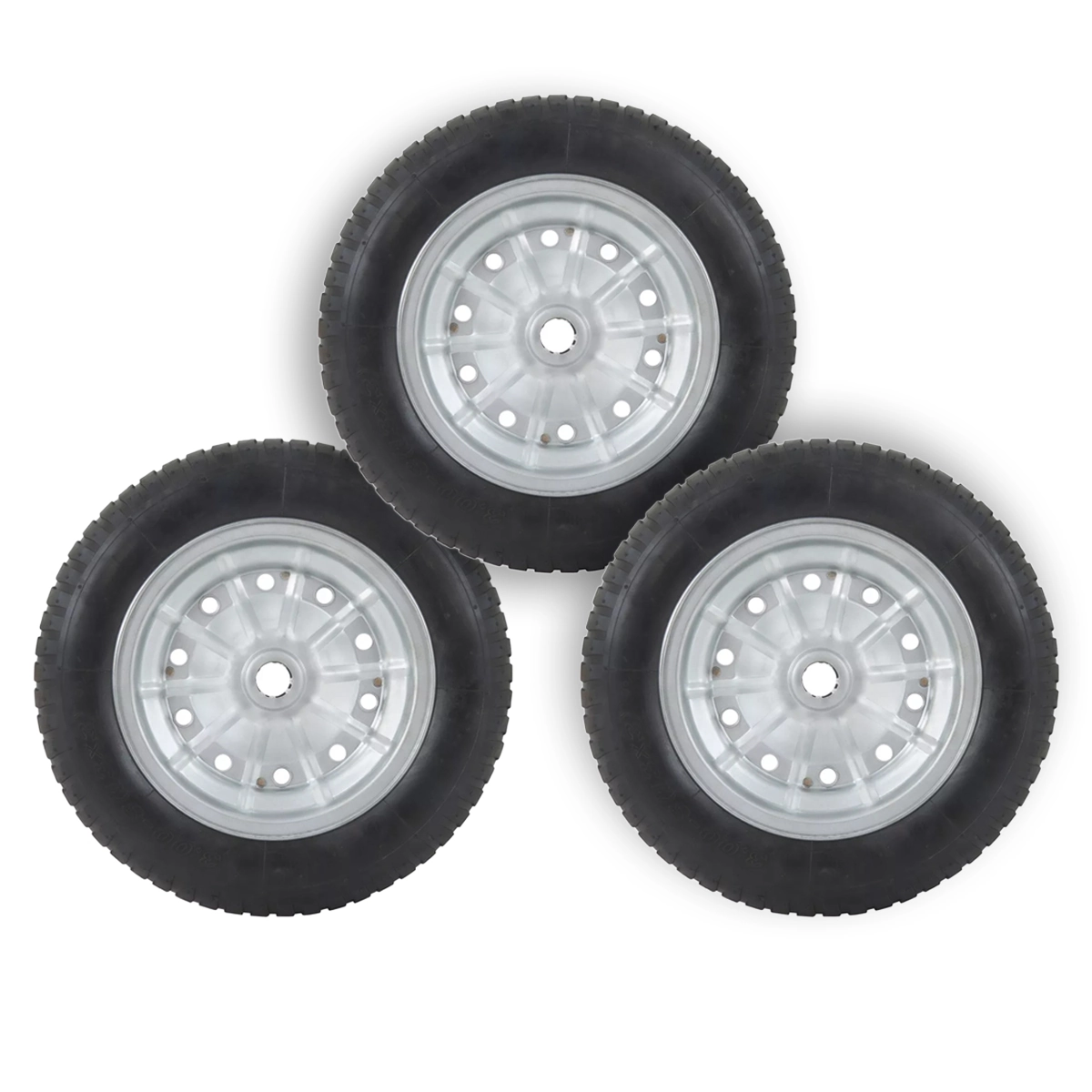 Kit 3 Pneu Completo Para Carrinho De Mão E Carga 3.25 Aro 8