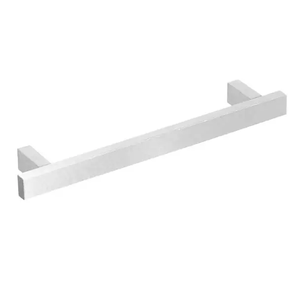 Puxador para Móveis 128mm Alumínio Cromado Acetinado Prata Brumet
