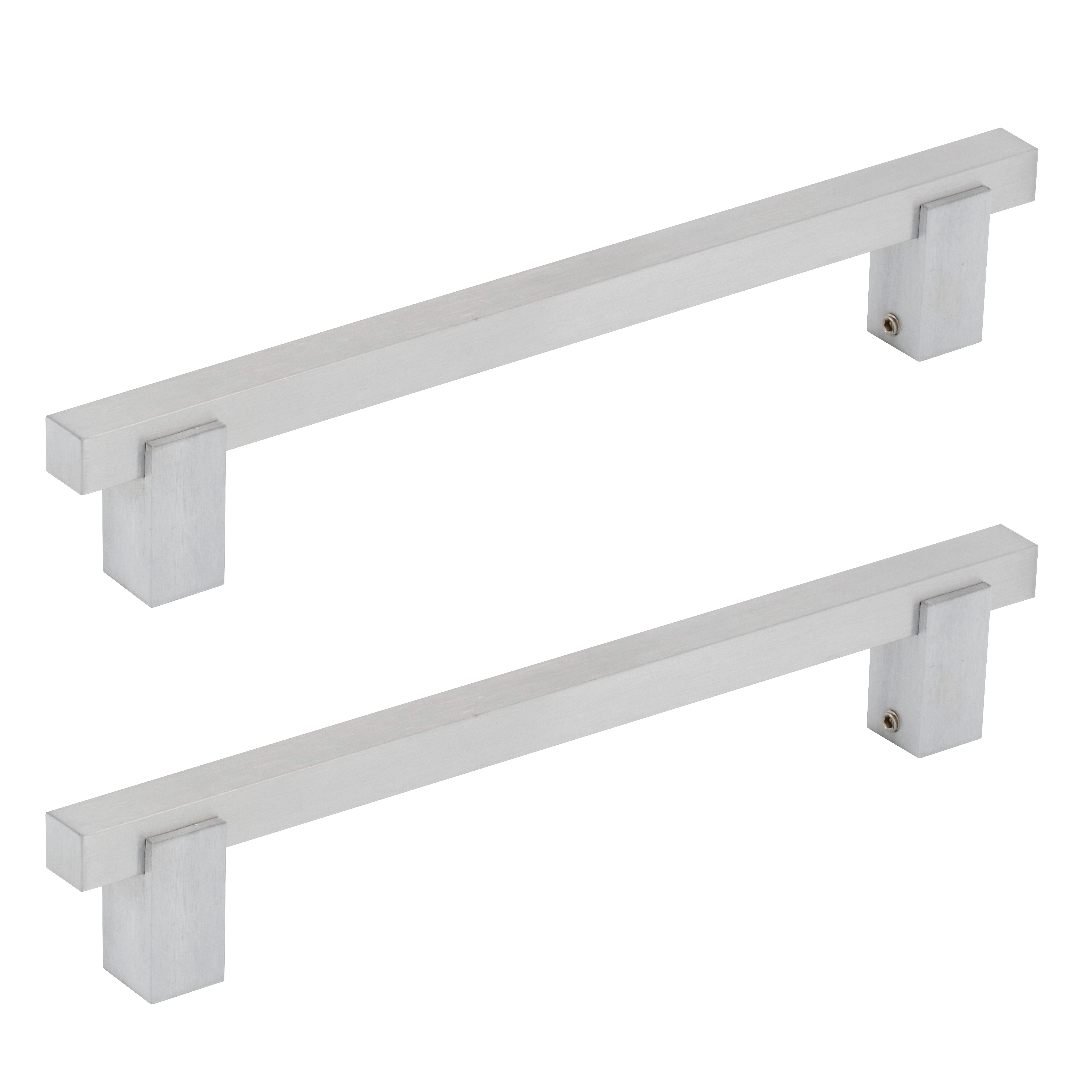 Puxador para Porta de Madeira e Vidro Barra Reta 30cm Alumínio Acetinado