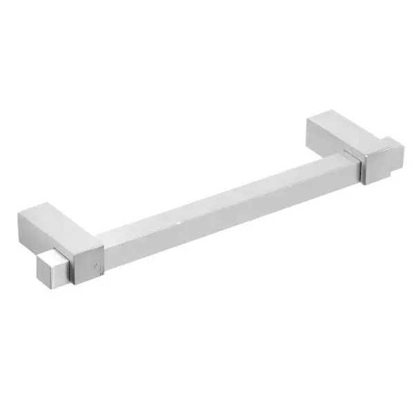 Puxador para Móveis 128mm Alumínio Cromado Acetinado Prata Brumet