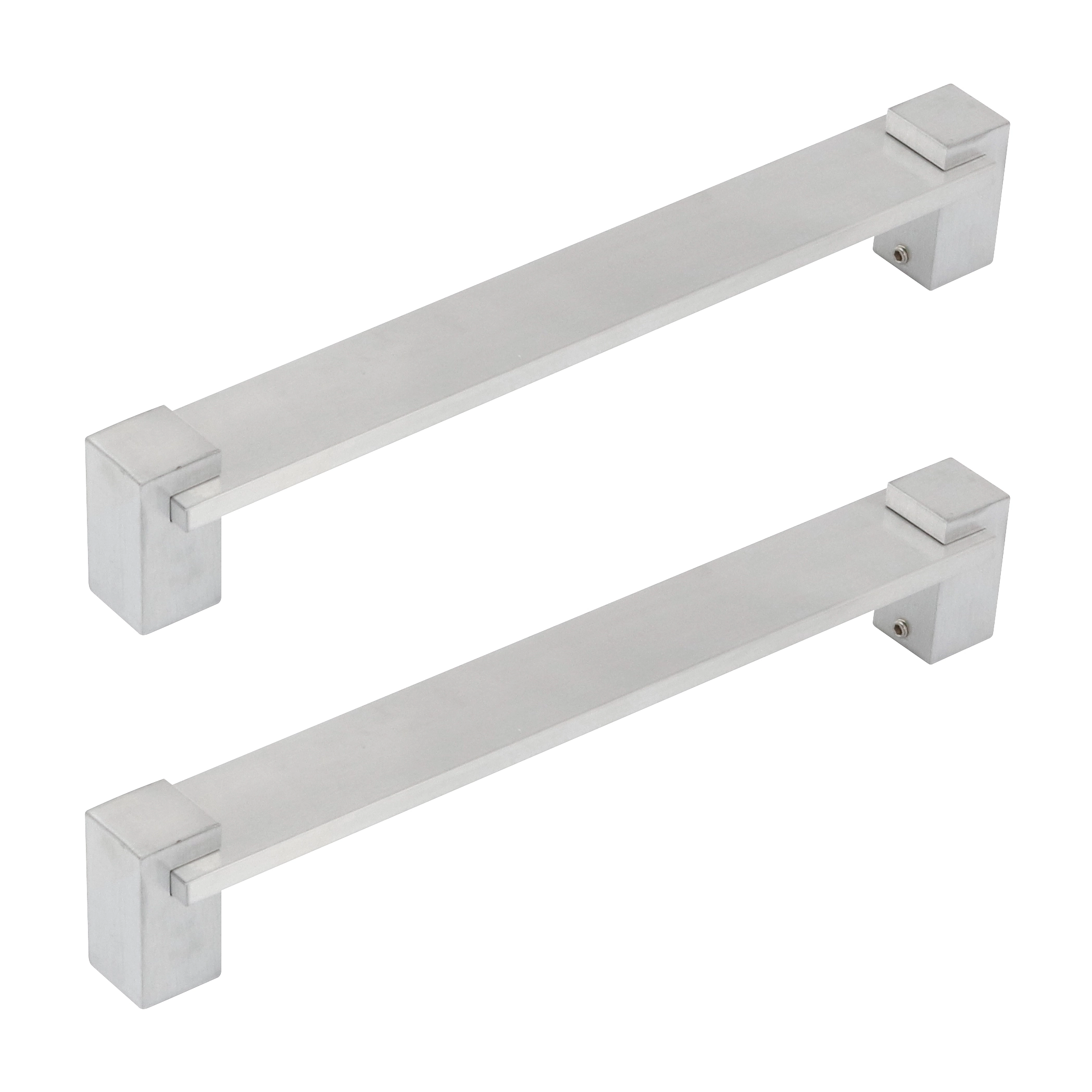 Puxador para Porta de Madeira e Vidro Barra Reta 30cm Alumínio Acetinado