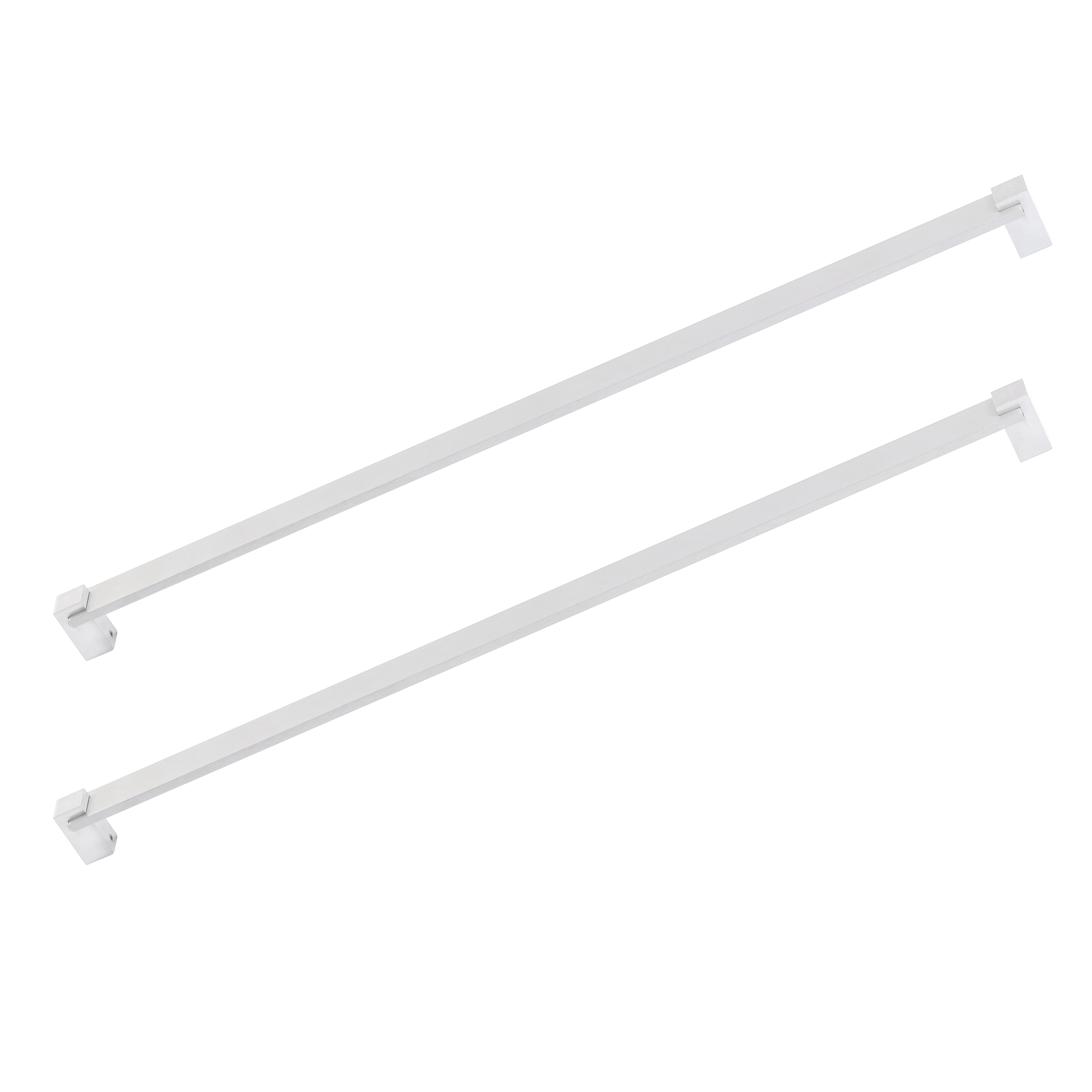 Puxador para Porta de Madeira e Vidro Barra Reta 80cm Alumínio Acetinado