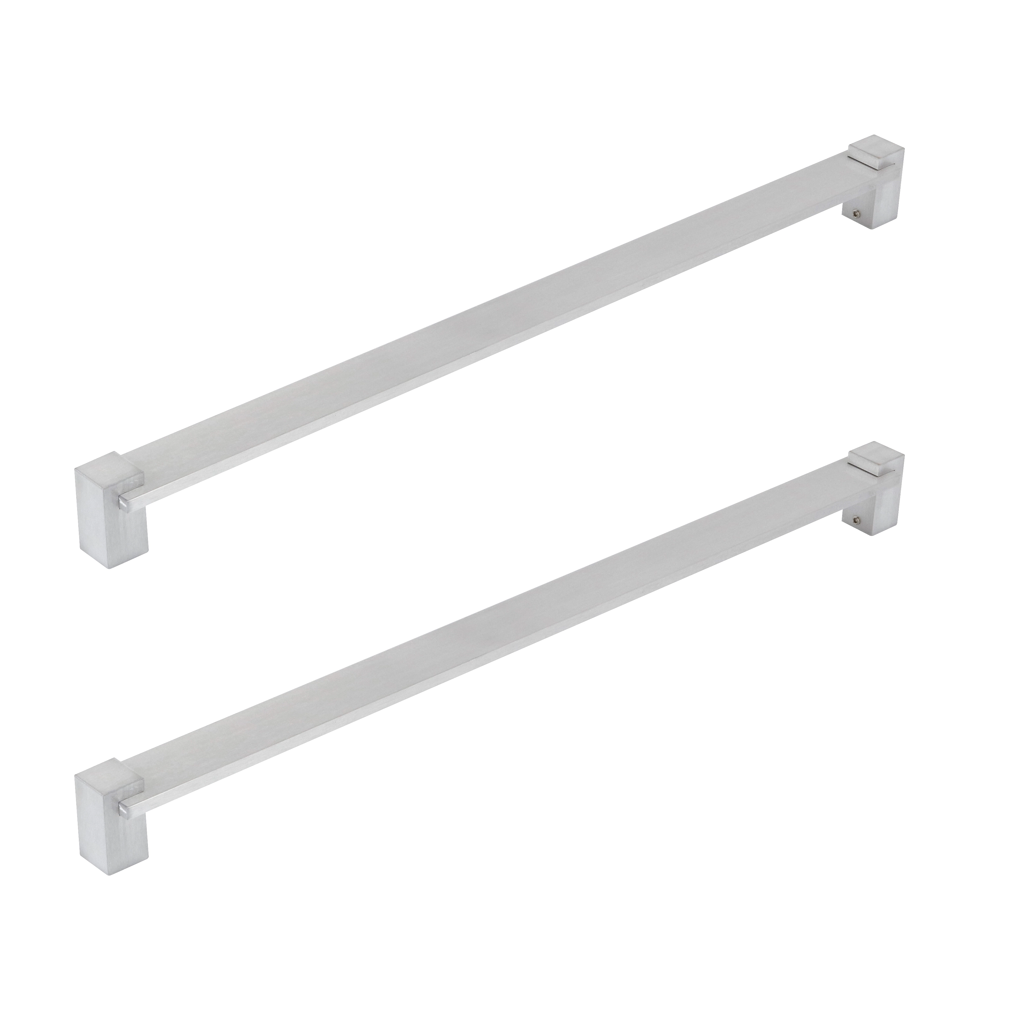 Puxador para Porta de Madeira e Vidro Barra Reta 60cm Alumínio Acetinado