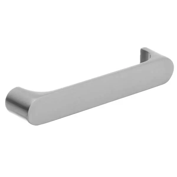 Puxador para Móveis 96mm Zamac Cromado Acetinado Prata Brumet