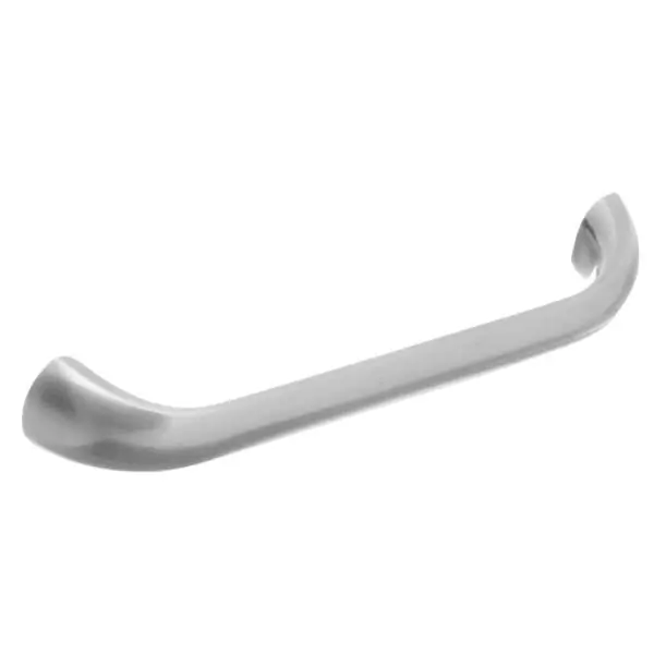 Puxador para Móveis 96mm Zamac Cromado Acetinado Prata Brumet