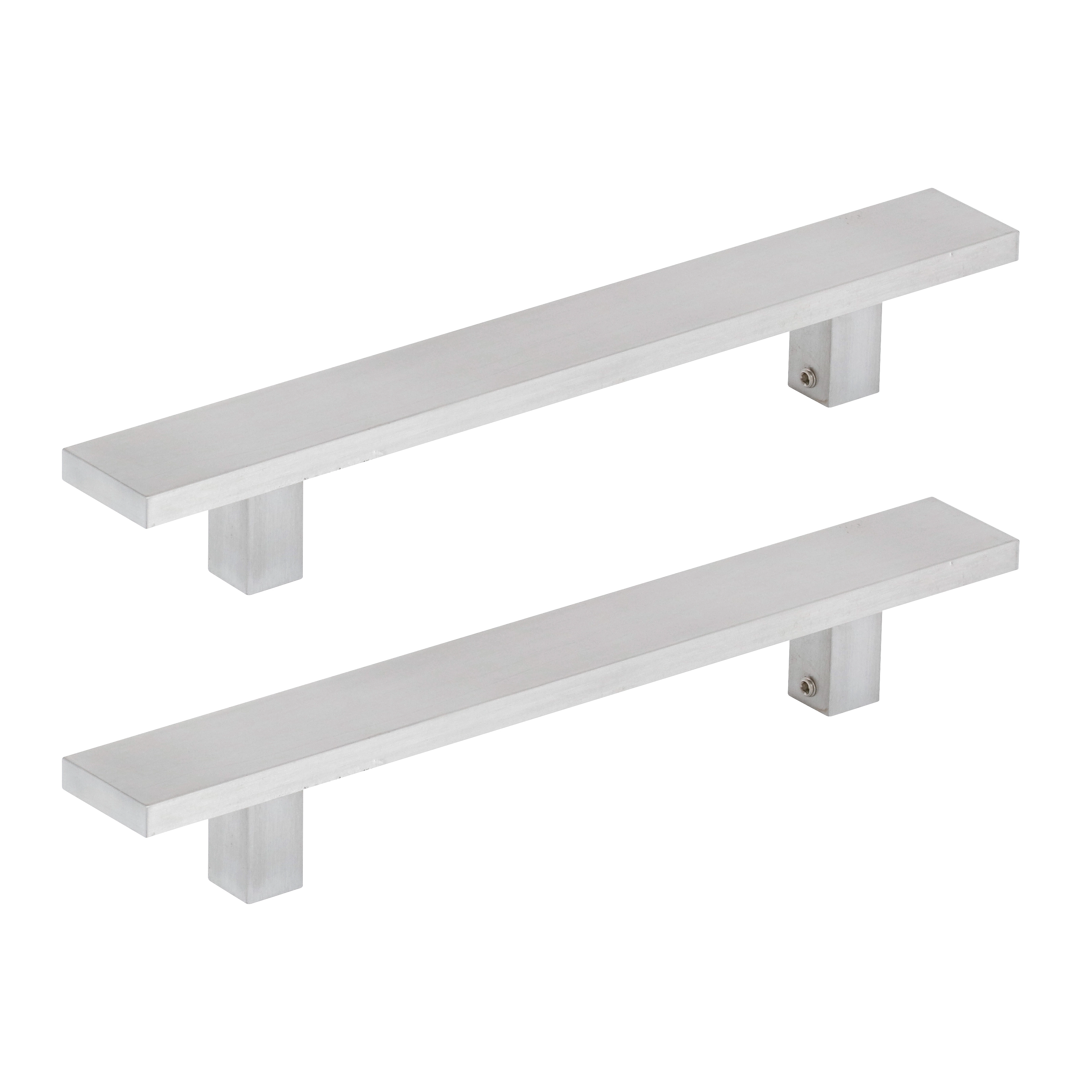 Puxador para Porta de Madeira e Vidro Barra Reta 30cm Alumínio Acetinado