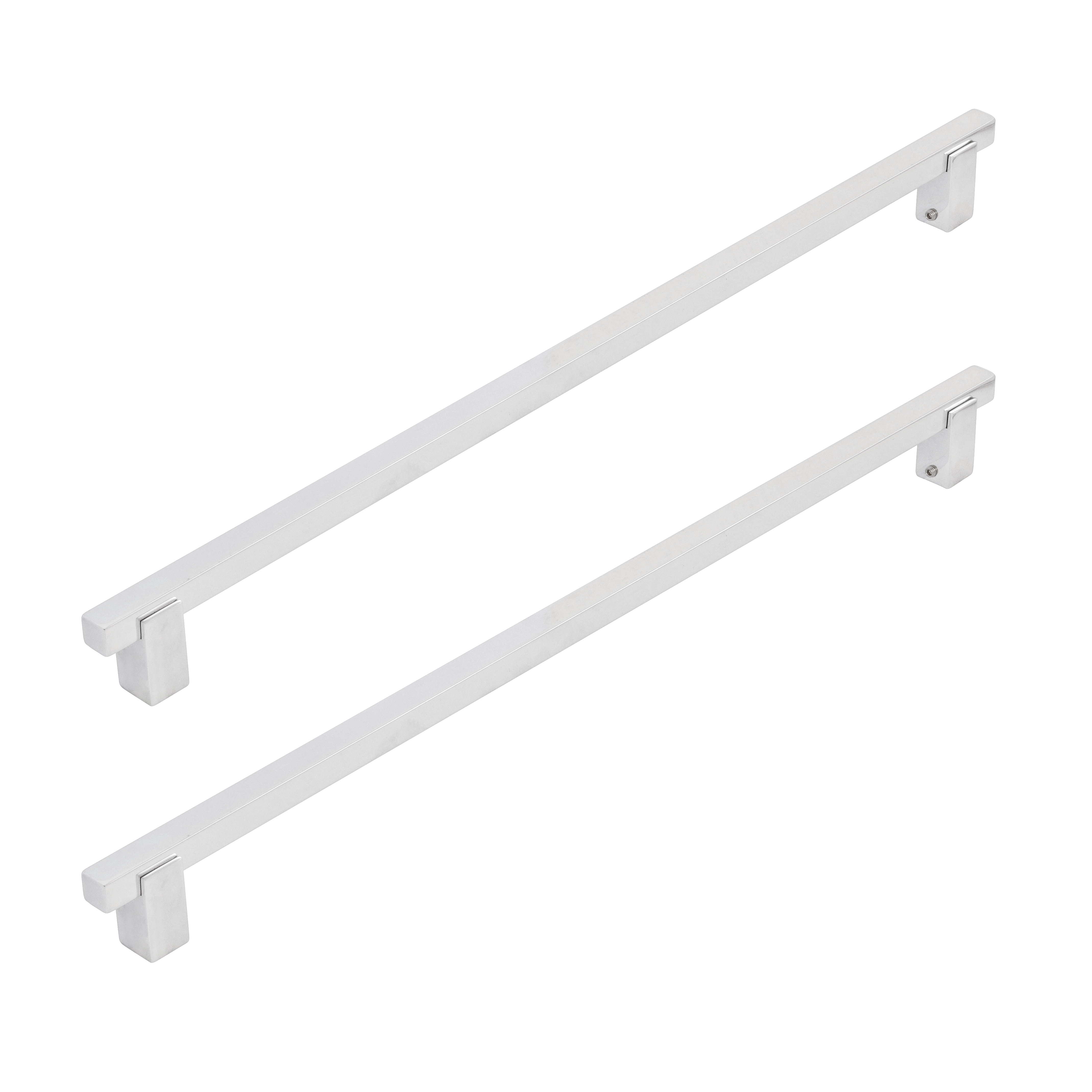 Puxador para Porta de Madeira e Vidro Barra Reta 60cm Alumínio Polido