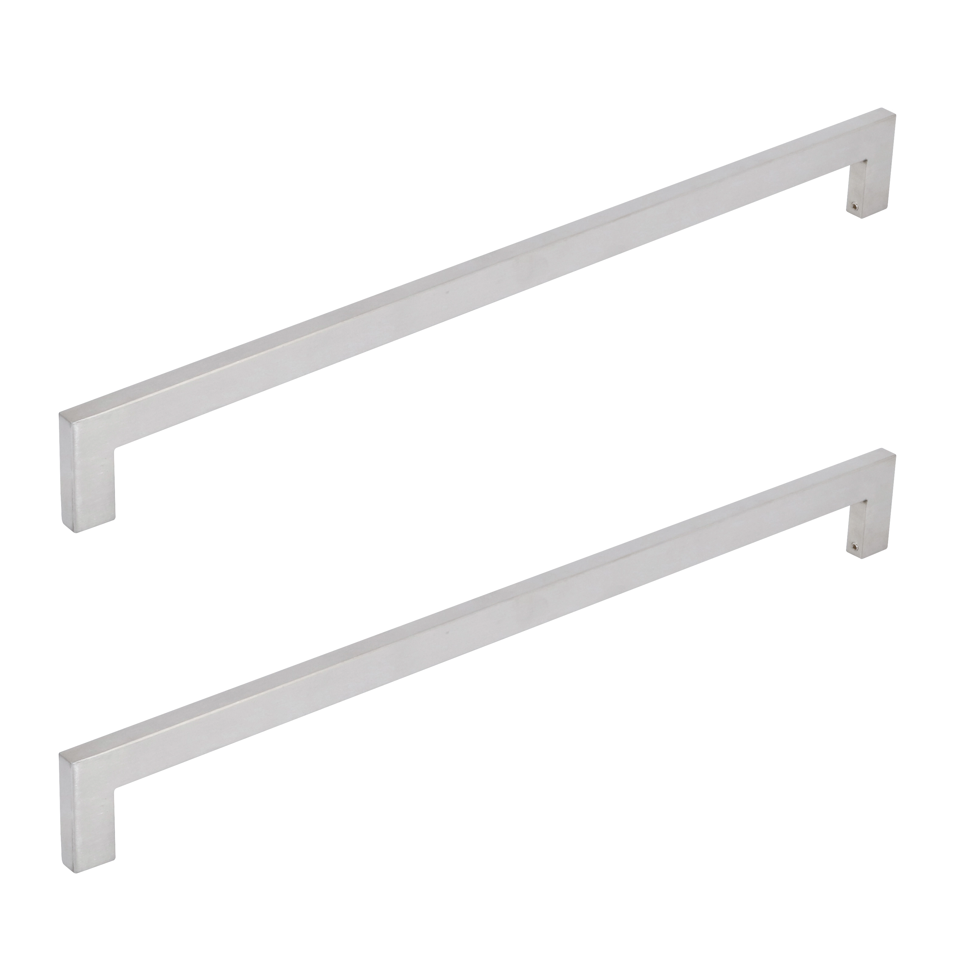 Puxador para Porta de Madeira e Vidro Barra Reta 60cm Aço Inox Escovado