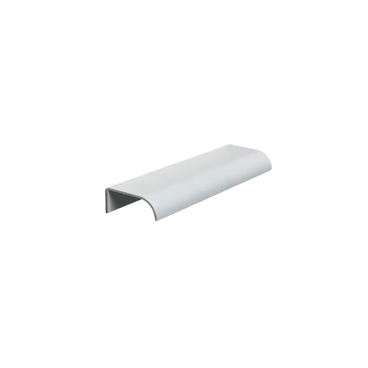 Kit 20 Puxadores De Móveis Wave Reto Preto 125mm Aluminium Branco