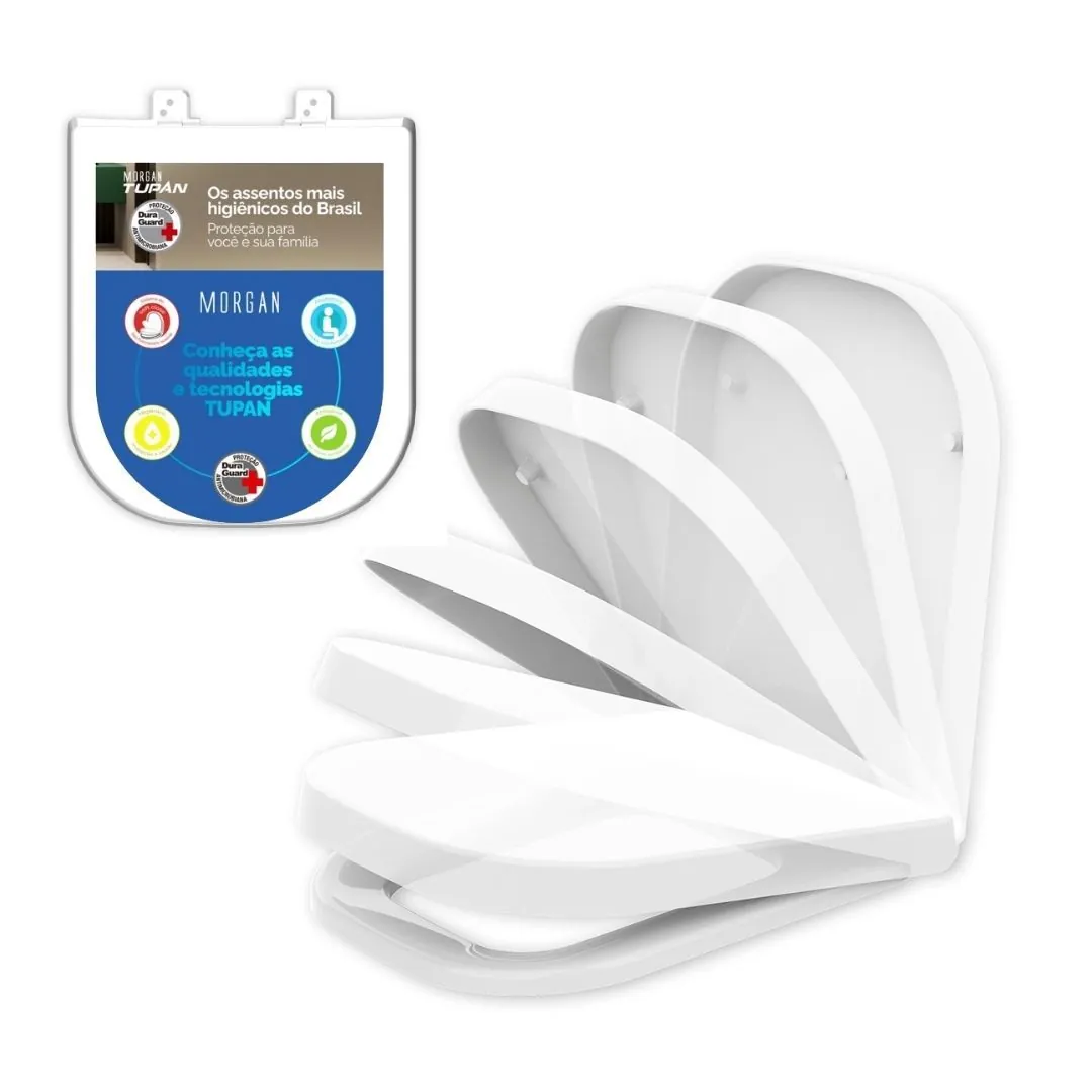 Assento Deca Piano Branco Tf Soft Close Tupan
