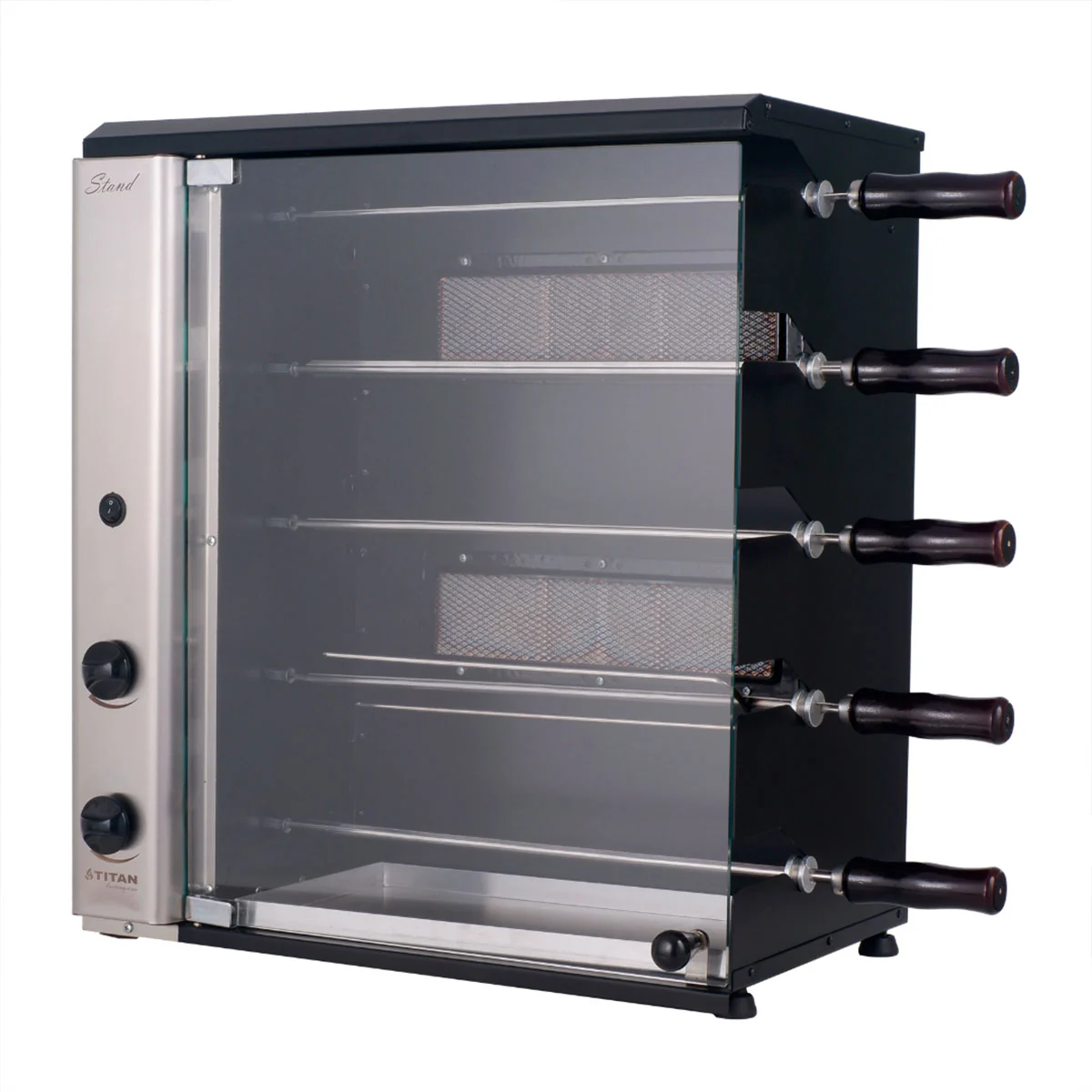 Churrasqueira A Gás De Bancada Vertical 5 Espetos Gn 127v Stand Titan