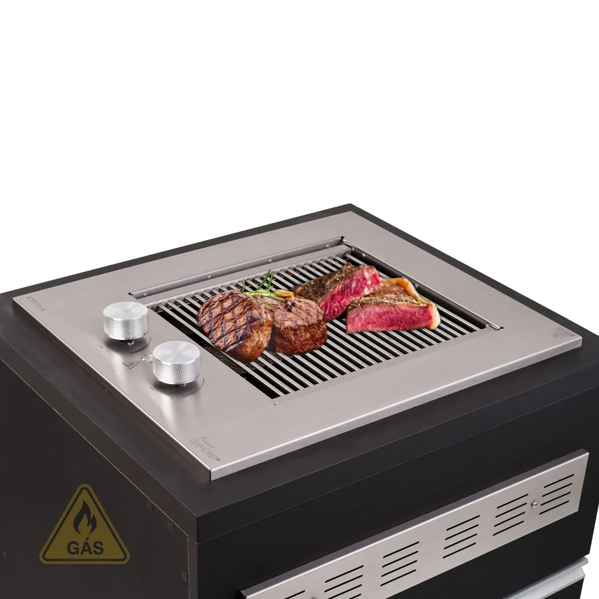 Churrasqueira Grill A Gás Cooktop De Embutir Diamond Premium Gás Natural Titan