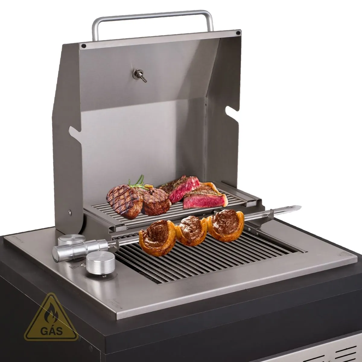 Churrasqueira Grill De Embutir A Gás Com Tampa Diamond Premium Glp Titan