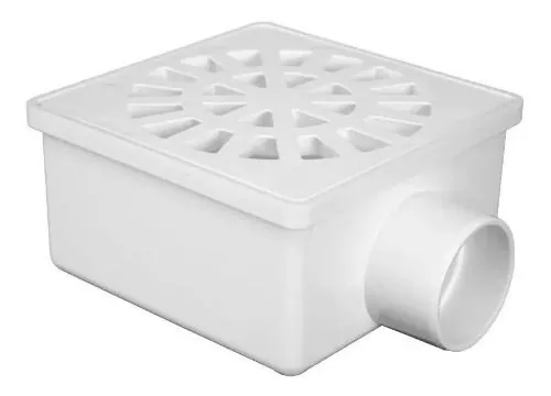 Kit 5 Ralo Sifonado Quad Com Grelha Branco 100x52x40 Amanco