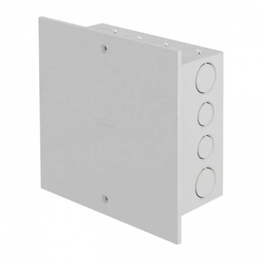 Caixa De Passagem Eletrica 381x342mm Embutir Branco Amanco