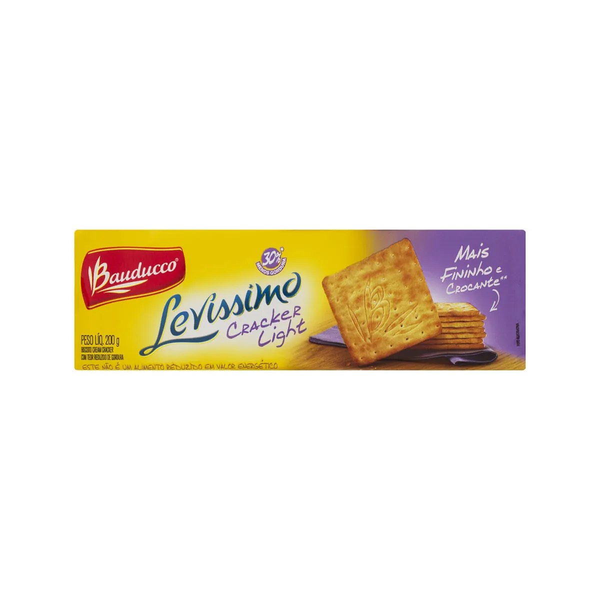 Biscoito Cream Cracker Bauducco Levíssimo Light 200g