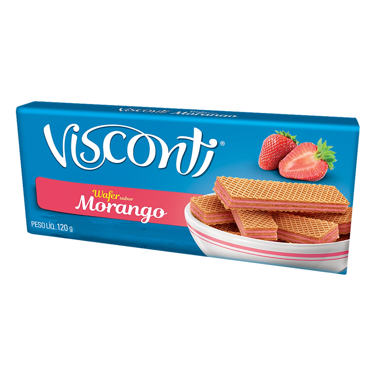 Biscoito Wafer Visconti Morango