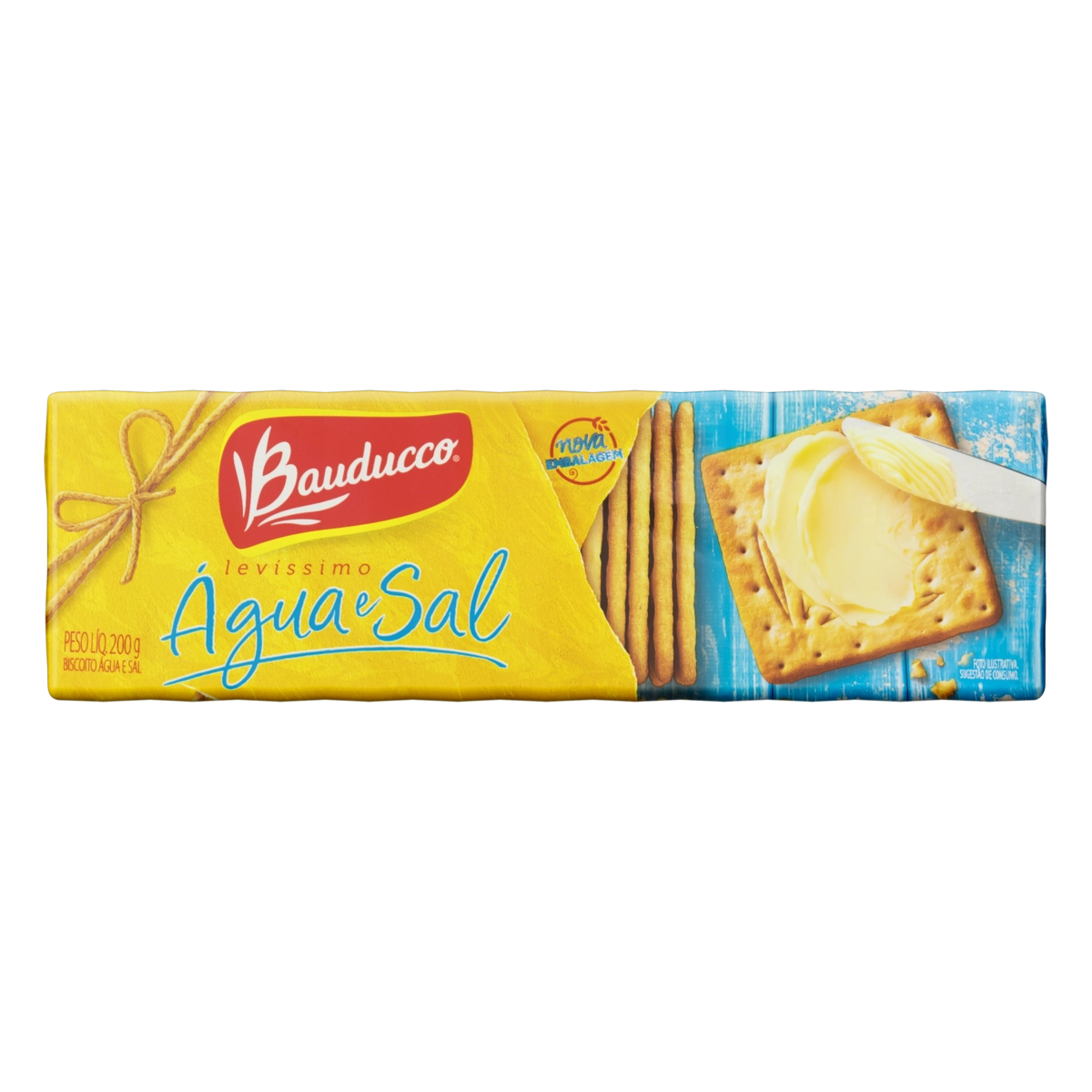 Biscoito BAUDUCCO Água e Sal Pacote 200g
