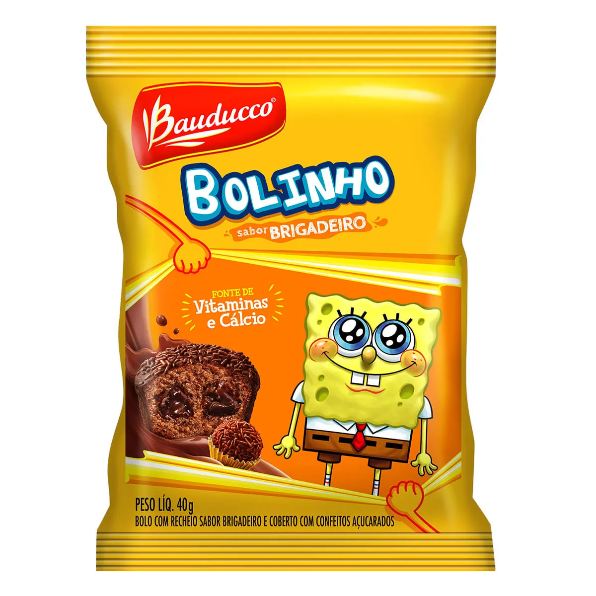 Bolinho Recheio Brigadeiro Bauducco Pacote 40g