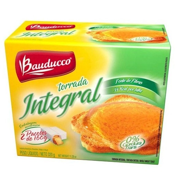 Torrada Integral Bauducco Pacote 320g 2 Unidades Leve Mais Pague Menos