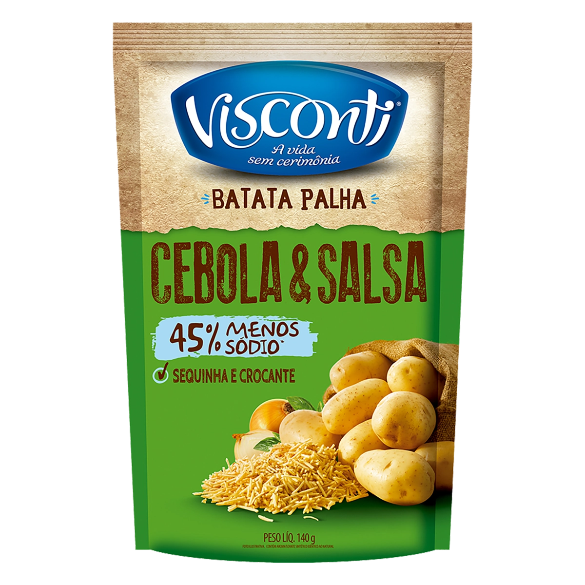 Batata Palha Cebola Salsa Visconti Sachê 140g
