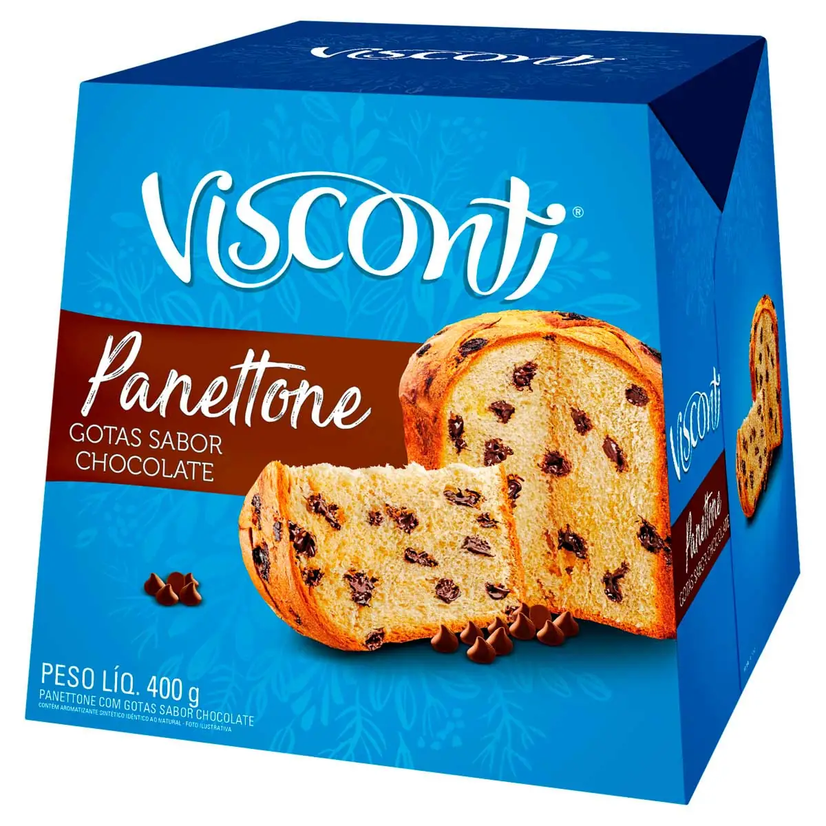 Panetone com Gotas de Chocolate Visconti 400g