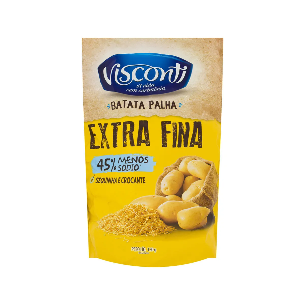 Batata Palha Extrafina Visconti Sachê 120g