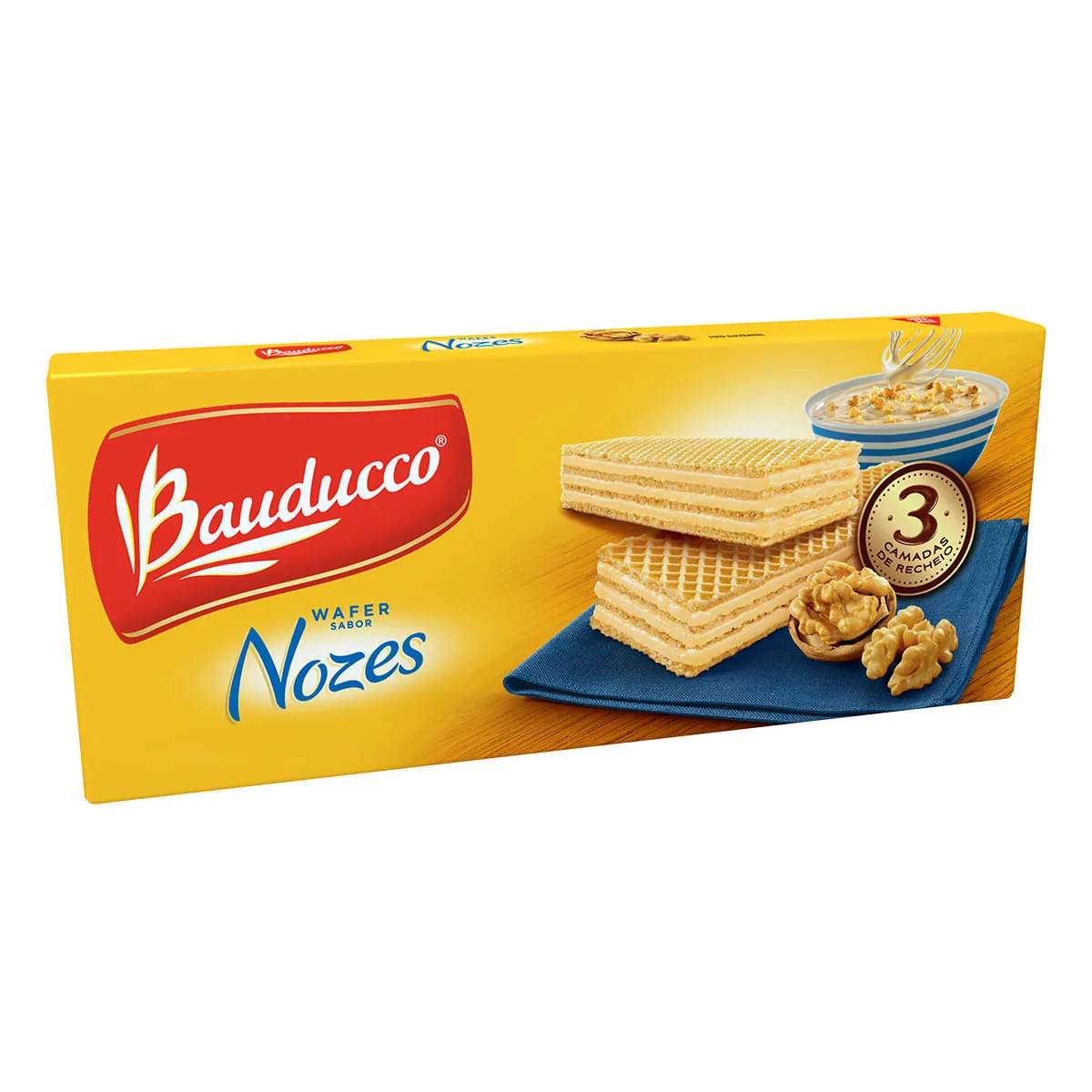 Biscoito BAUDUCCO Wafer Nozes Pacote 140g