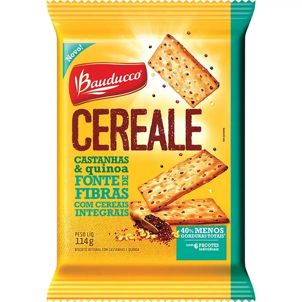 Biscoito Bauducco Cereale Castanhas E Quinoa 114gr