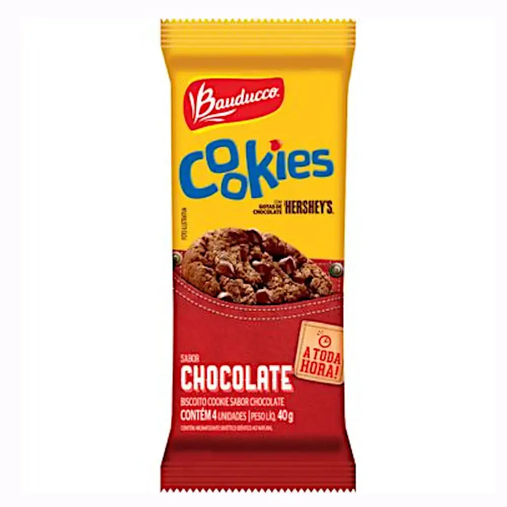 Biscoito Cookie Chocolate Com Gotas De Chocolate Hersheys Bauducco Pacote 40g