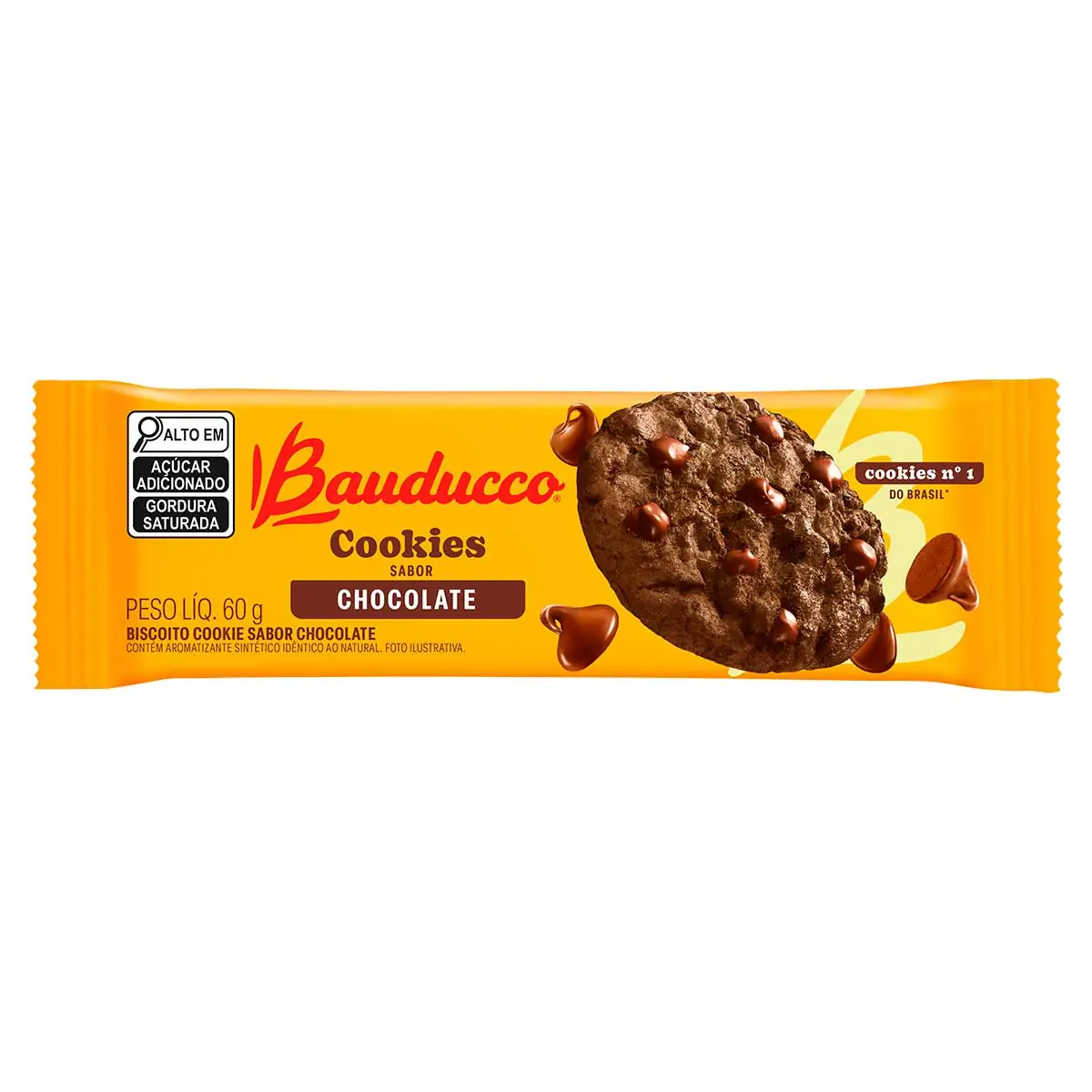 Cookie Chocolate com Gotas de Chocolate Bauducco 60g