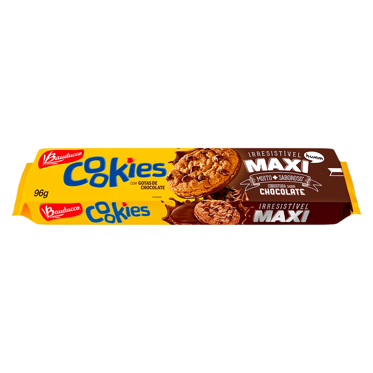 Biscoito Cookie Gotas De Chocolate Cobertura Chocolate Bauducco Maxi Caixa 42 Unidades 12g Cada