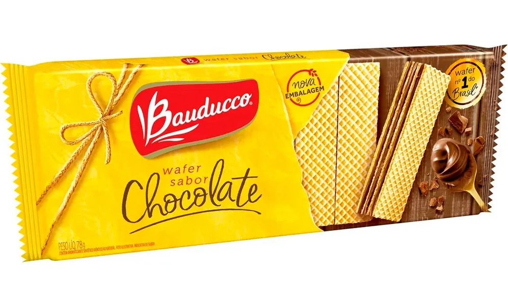 Biscoito Wafer Recheio Chocolate Bauducco Pacote 78g