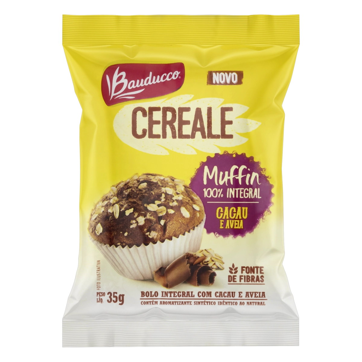 Muffin Integral Cacau E Aveia Bauducco Cereale Pacote 35g
