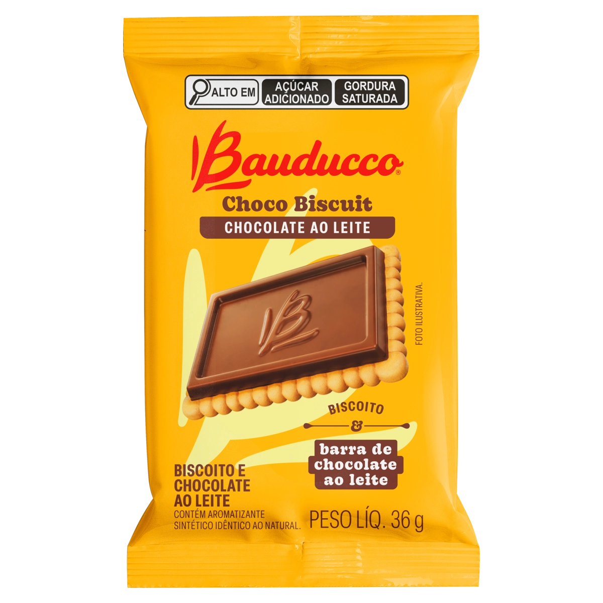 Biscoito BAUDUCCO CHOCOBISCUIT Ao Leite 36g