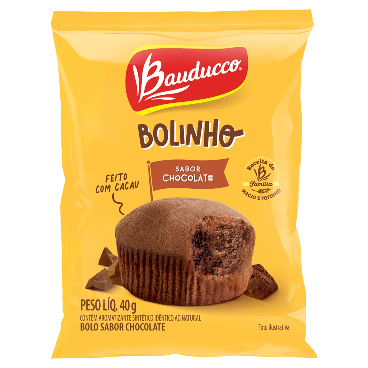 Bolinho Chocolate Bauducco Pacote 40g
