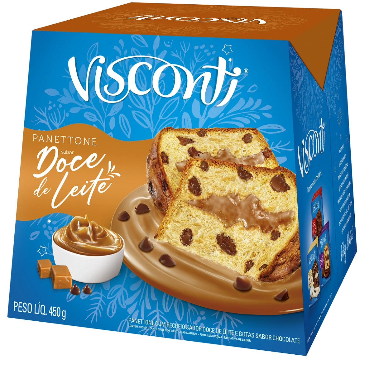 Panettone Recheio Doce de Leite Visconti Caixa 450g