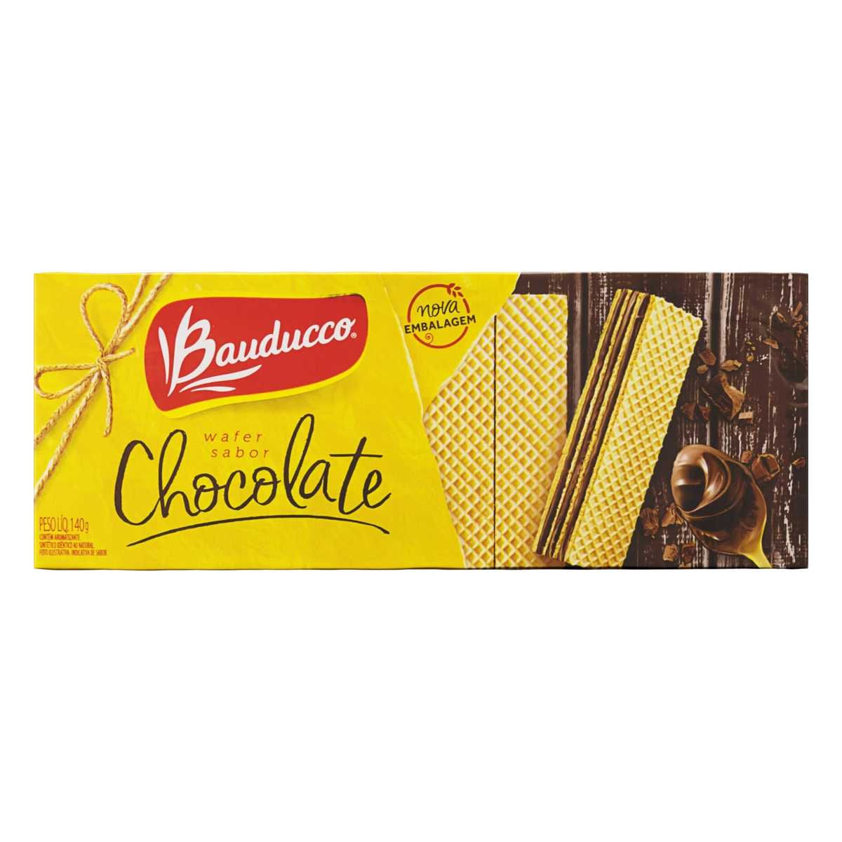 Biscoito Wafer Recheio Chocolate Bauducco Pacote 92g