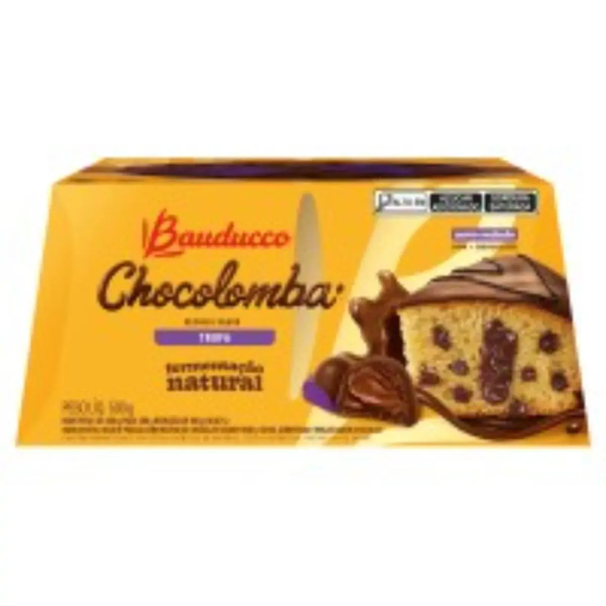 Bolo De Páscoa Com Gotas De Chocolate Recheio Trufa Cobertura Chocolate Bauducco Chocolomba Caixa 50