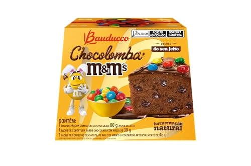 Kit Bolo De Páscoa Com Gotas De Chocolate 80g Sachê De Cobertura Chocolate Com Avelã 30g Bauducco Ch