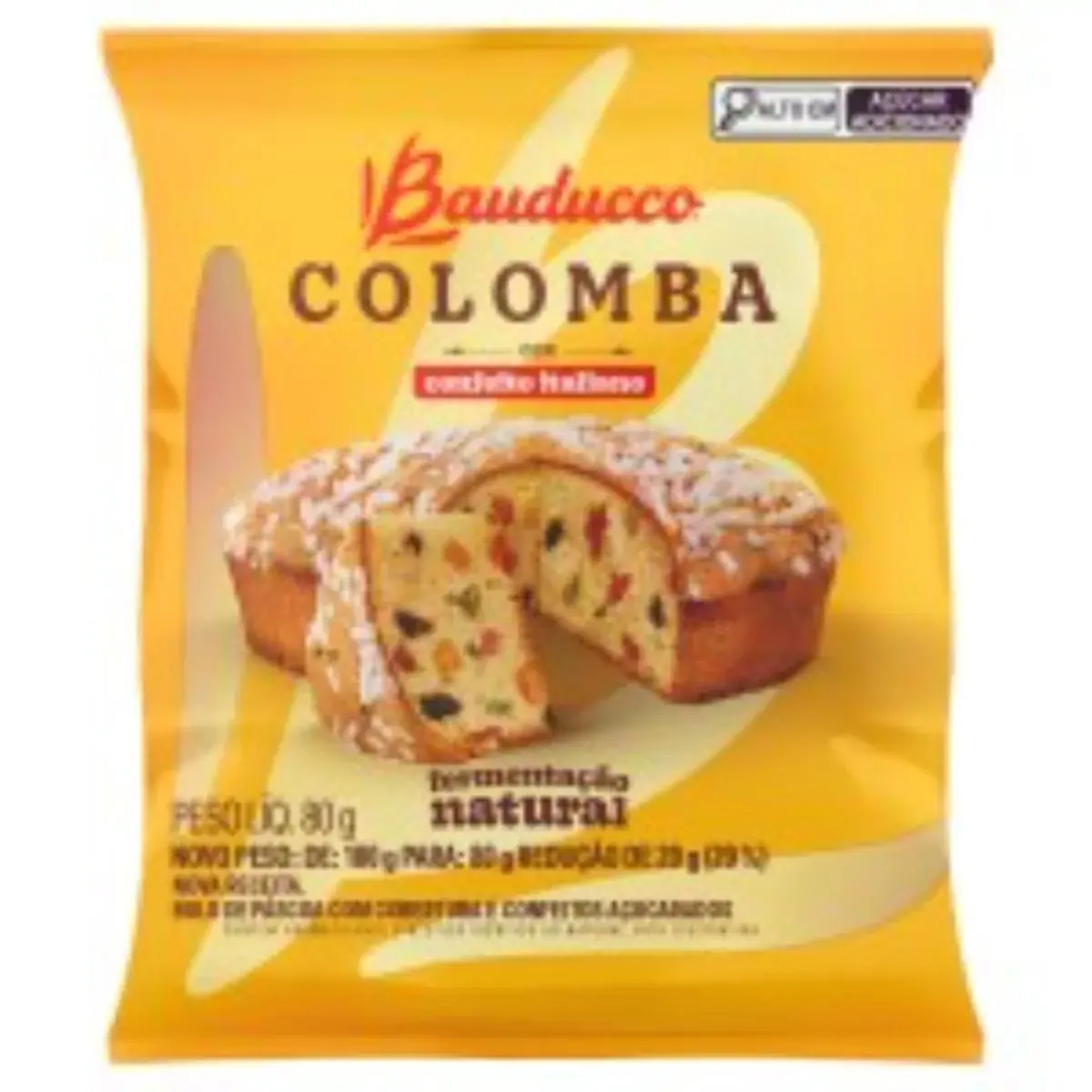 Bolo De Páscoa Cobertura De Confeitos Açucarados Bauducco Colomba Pacote 80g