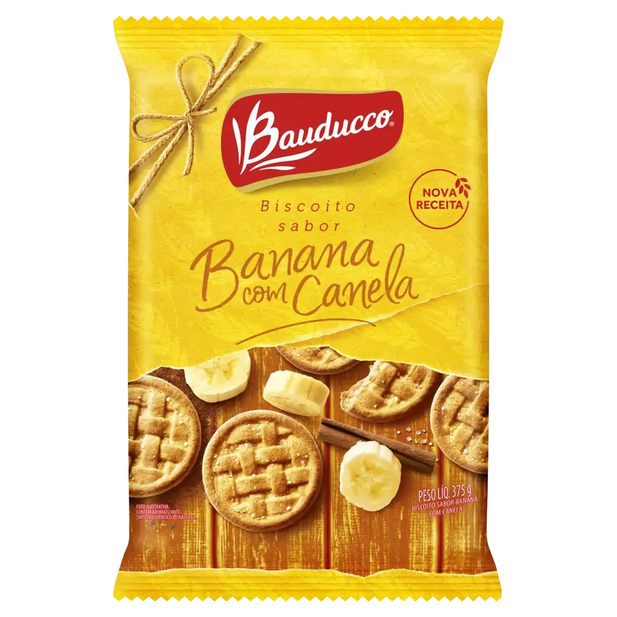 Biscoito Banana Com Canela Bauducco Pacote 354g