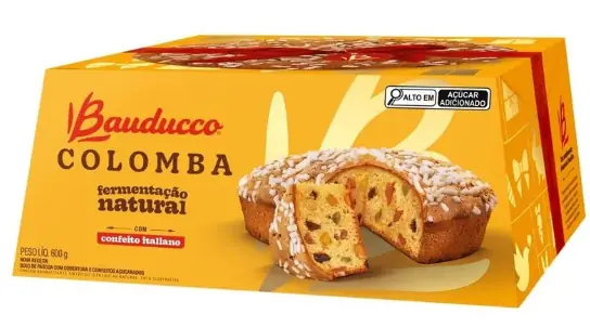 Bolo De Páscoa Cobertura Confeitos Açucarados Bauducco Colomba Caixa 600g