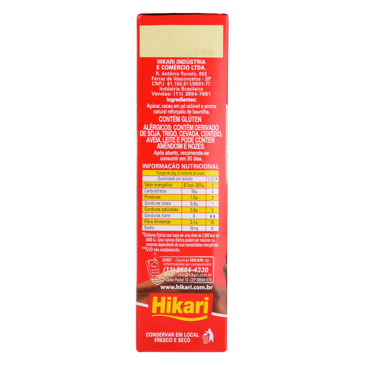 Chocolate Em Po Soluvel Hikari