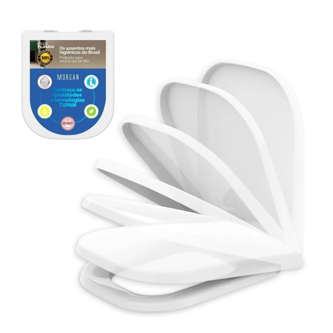 Assento Celite Elite Branco Soft Close Polipropileno Tupan