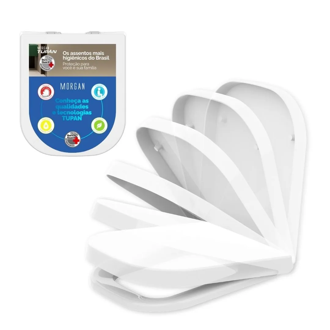 Assento Celite Elite Branco Soft Close Resina Tupan