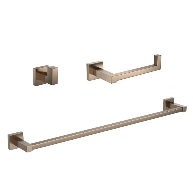 Kit Acessórios Banheiro 03 Peças Quadratta Corten Matte Deca